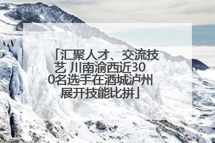 汇聚人才、交流技艺 川南渝西近300名选手在酒城泸州展开技能比拼