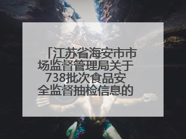 江苏省海安市市场监督管理局关于738批次食品安全监督抽检信息的通告（2025年第4期）