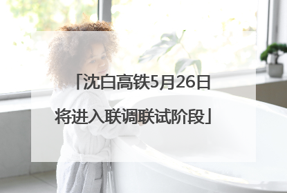 沈白高铁5月26日将进入联调联试阶段