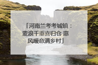 河南兰考考城镇：麦浪千重喜归仓 惠风暖意满乡村