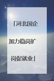 河北国企加力稳岗扩岗促就业