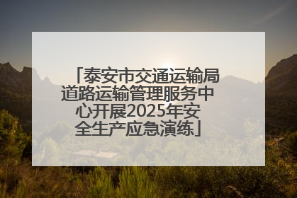 泰安市交通运输局道路运输管理服务中心开展2025年安全生产应急演练
