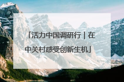 活力中国调研行｜在中关村感受创新生机