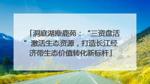 洞庭湖麋鹿苑：“三资盘活”激活生态资源，打造长江经济带生态价值转化新标杆