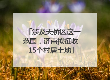 涉及天桥区这一范围，济南拟征收15个村居土地