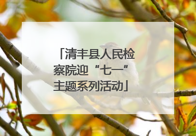 清丰县人民检察院迎“七一”主题系列活动