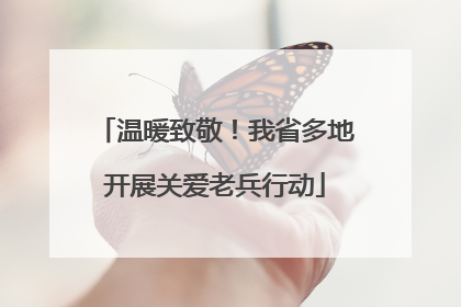温暖致敬！我省多地开展关爱老兵行动