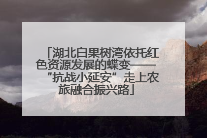 湖北白果树湾依托红色资源发展的蝶变——“抗战小延安”走上农旅融合振兴路