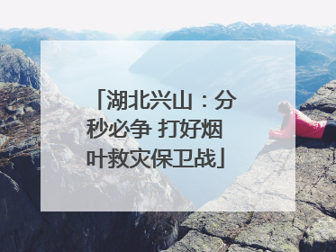 湖北兴山：分秒必争 打好烟叶救灾保卫战