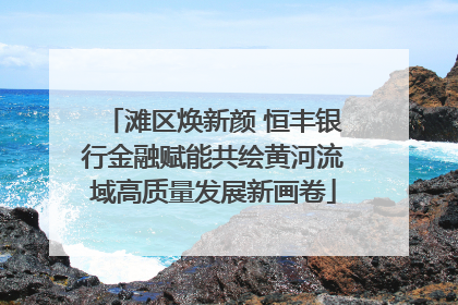 滩区焕新颜 恒丰银行金融赋能共绘黄河流域高质量发展新画卷