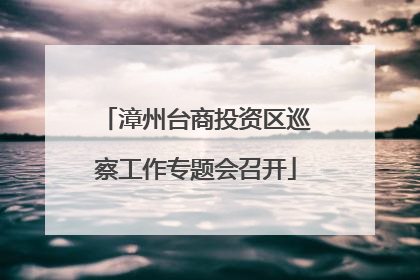 漳州台商投资区巡察工作专题会召开