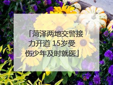 菏泽两地交警接力开道 15岁受伤少年及时就医