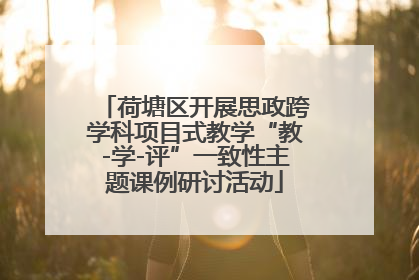 荷塘区开展思政跨学科项目式教学“教-学-评”一致性主题课例研讨活动