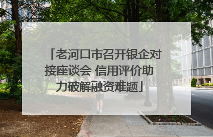 老河口市召开银企对接座谈会 信用评价助力破解融资难题