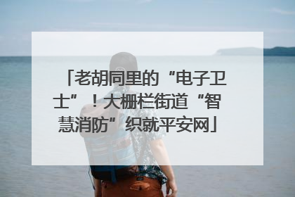 老胡同里的“电子卫士”！大栅栏街道“智慧消防”织就平安网