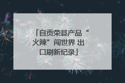 自贡荣县产品“火辣”闯世界 出口刷新纪录