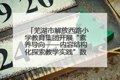 芜湖市解放西路小学教育集团开展“素养导向——内容结构化探索教学实践”数学专题研讨活动