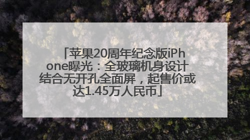 苹果20周年纪念版iPhone曝光：全玻璃机身设计结合无开孔全面屏，起售价或达1.45万人民币