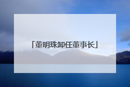 董明珠卸任董事长