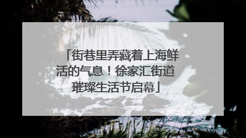 街巷里弄藏着上海鲜活的气息！徐家汇街道璀璨生活节启幕