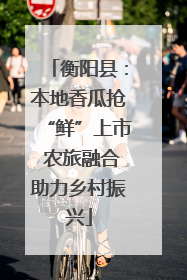 衡阳县：本地香瓜抢“鲜”上市 农旅融合助力乡村振兴