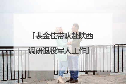 裴金佳带队赴陕西调研退役军人工作