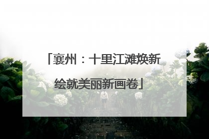 襄州：十里江滩焕新 绘就美丽新画卷