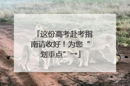 这份高考赴考指南请收好！为您“划重点”→