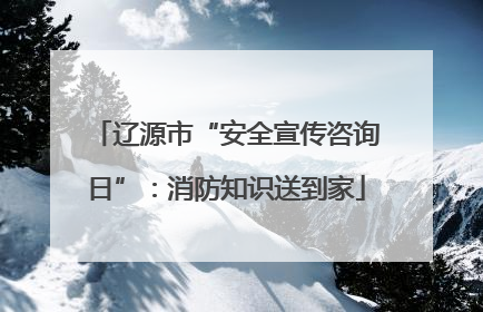 辽源市“安全宣传咨询日”：消防知识送到家