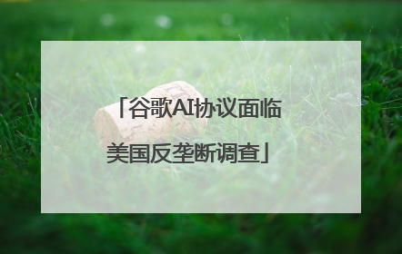 谷歌AI协议面临美国反垄断调查