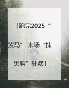 跑完2025“紫马” 来场“抹黑脸”狂欢