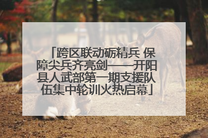 跨区联动砺精兵 保障尖兵齐亮剑——开阳县人武部第一期支援队伍集中轮训火热启幕