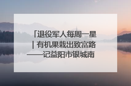 退役军人每周一星｜有机果栽出致富路——记益阳市银城南湖蔬果农民专业合作社总经理晏桂明