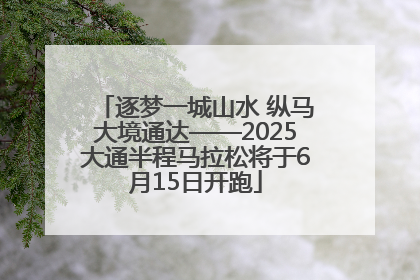 逐梦一城山水 纵马大境通达——2025大通半程马拉松将于6月15日开跑