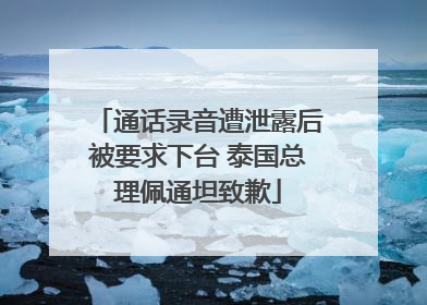 通话录音遭泄露后被要求下台 泰国总理佩通坦致歉