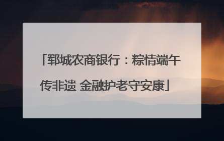 郓城农商银行：粽情端午传非遗 金融护老守安康