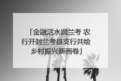 金融活水润兰考 农行开封兰考县支行共绘乡村振兴新画卷