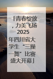 青春绽放，力美飞扬 2025年四川省大学生“三操一舞”比赛盛大开幕