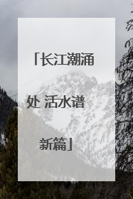长江潮涌处 活水谱新篇