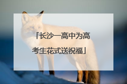 长沙一高中为高考生花式送祝福