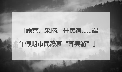 露营、采摘、住民宿……端午假期市民热衷“奔县游”