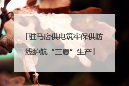 驻马店供电筑牢保供防线护航“三夏”生产