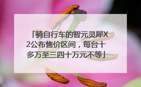 骑自行车的智元灵犀X2公布售价区间，每台十多万至三四十万元不等
