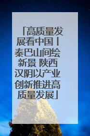 高质量发展看中国丨秦巴山间绘新景 陕西汉阴以产业创新推进高质量发展