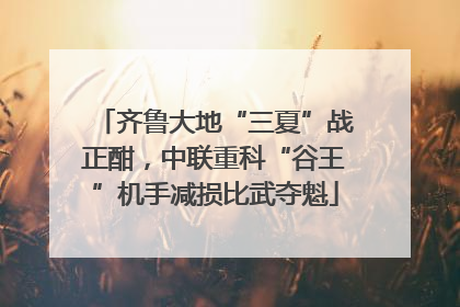齐鲁大地“三夏”战正酣，中联重科“谷王”机手减损比武夺魁