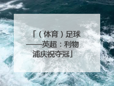 （体育）足球——英超：利物浦庆祝夺冠