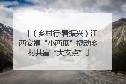 （乡村行·看振兴）江西安福“小西瓜”撬动乡村共富“大支点”