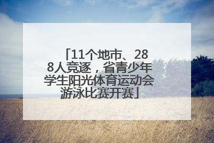 11个地市、288人竞逐，省青少年学生阳光体育运动会游泳比赛开赛