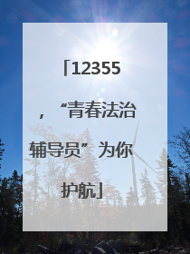 12355，“青春法治辅导员”为你护航