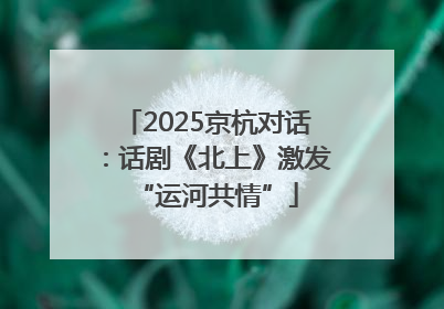2025京杭对话：话剧《北上》激发“运河共情”